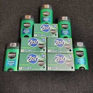 Zest Brut Deodorizer Classically Scented Moisture Bar Soap & Brut Deodorant Lot